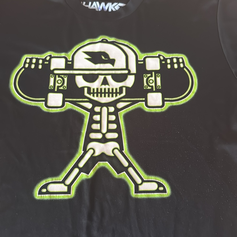 Tony Hawk Black T-Shirt with White Logo - Picture 2 of 9
